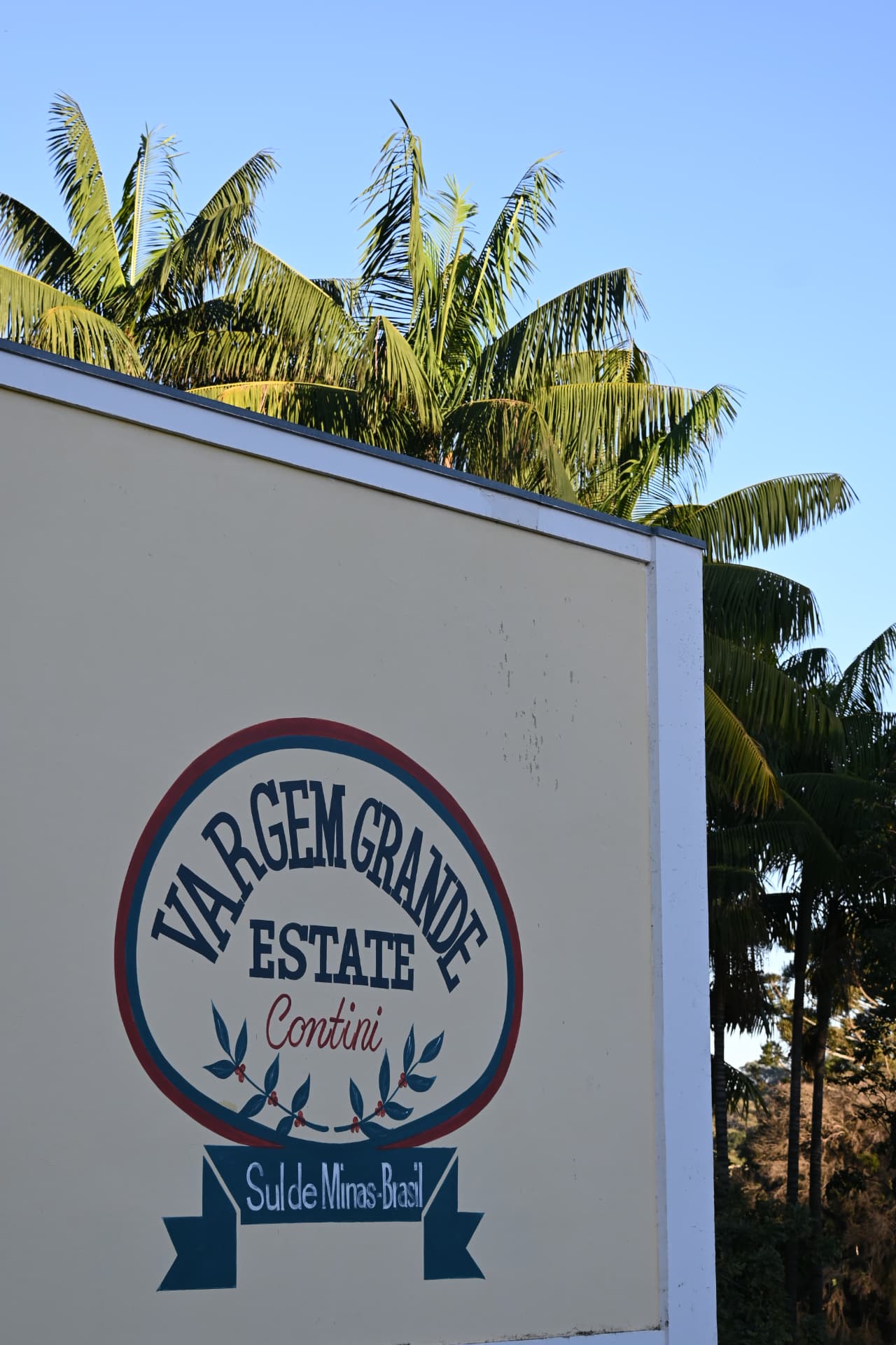 Placa da propriedade Vargem Grande Estate, Sul de Minas, Brasil
